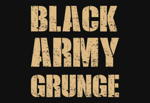 Black Army Grunge: Commanding Attention in Design