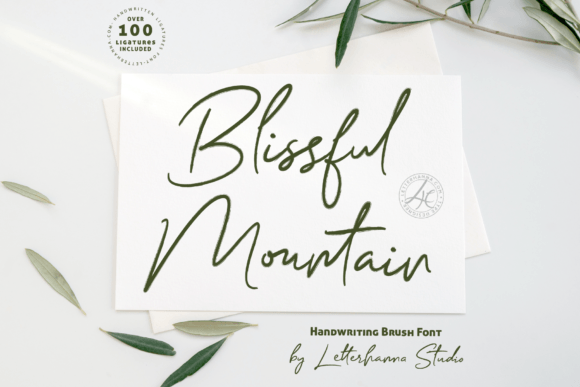 Blissful Mountain: A Brush Script Font for Tranquil Design