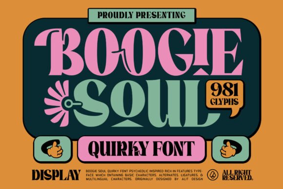 Boogie Soul: A Psychedelic Display Font for Groovy Designs