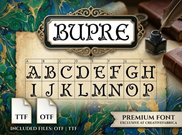 Bupre: A Modern Serif for Mythic Branding