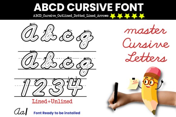 Cursive Handwriting Dotted: A Practical Font for Modern Worksheets