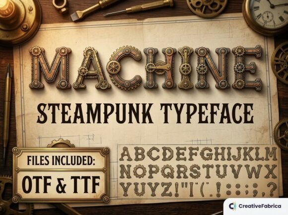 Machine: The Industrial Typeface That Redefines Steampunk