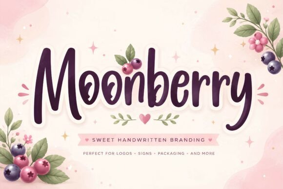 Moonberry: Your Go-To Handwritten Font for Friendly Branding