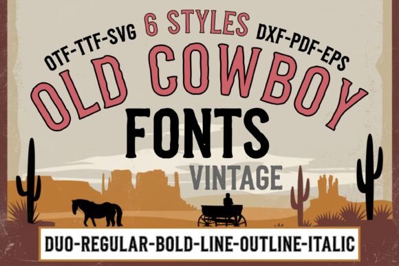 Old Cowboy Bundle: A Rugged Typeface for Authentic Western Design