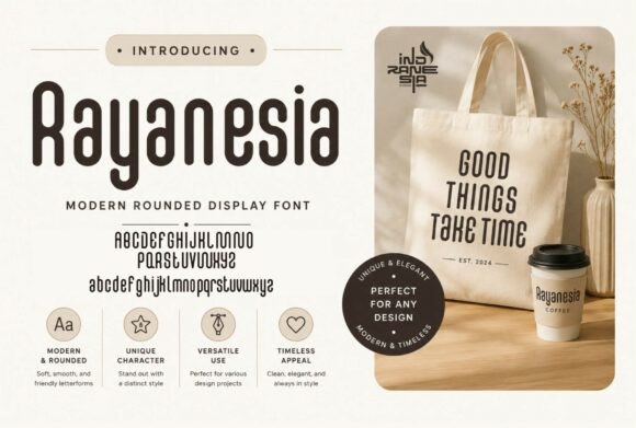 Rayanesia: A Modern Display Font for Distinctive Branding