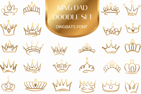Royal Touches: Accelerate Your Design Projects with the King Dad Doodle Set