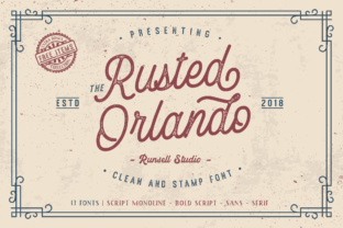 Rusted Orlando: A Vintage Font Collection for Modern Projects